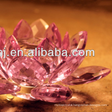 Beautiful Pink Crystal Lotus Flower For Wedding Room Decoration